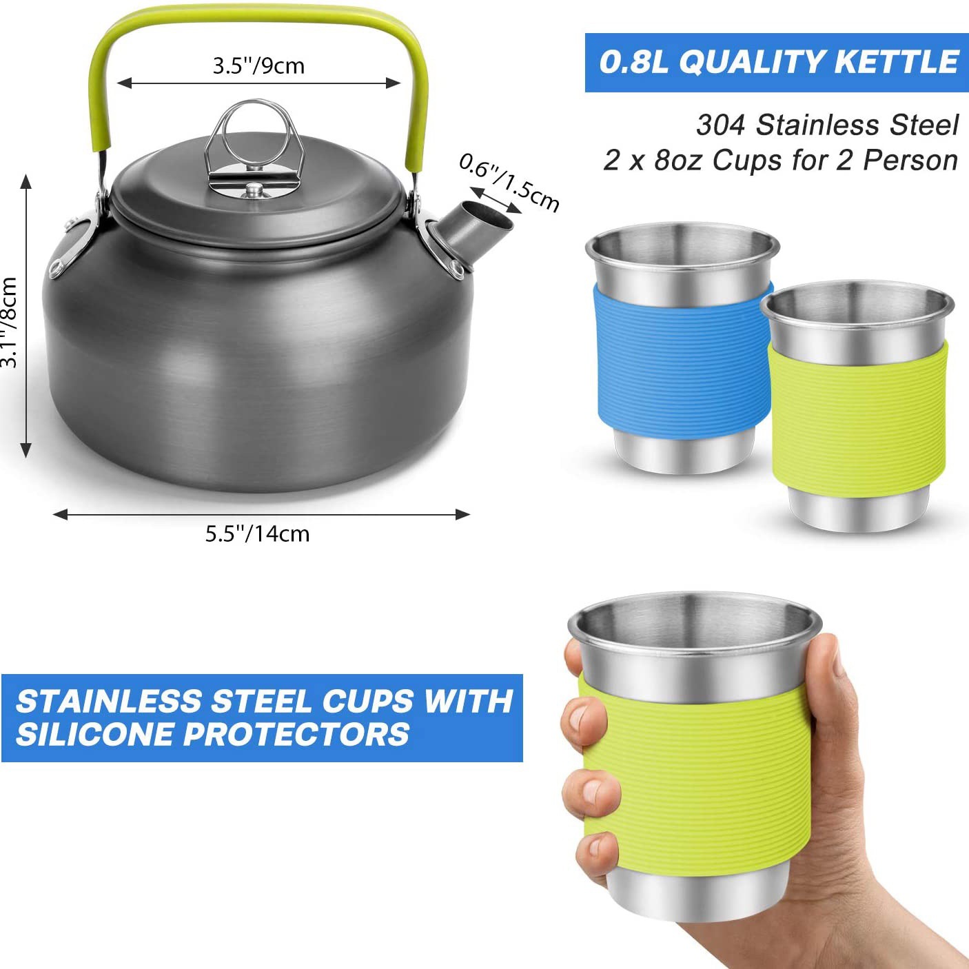 Outdoor Camping Cook Set with  - огляд і ціна Camping Cooking Set With Kettle