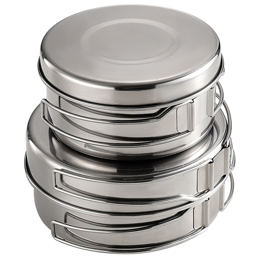 1Set Stainless Steel Camping C - огляд і ціна Camping Cooking Pot Stainless Steel