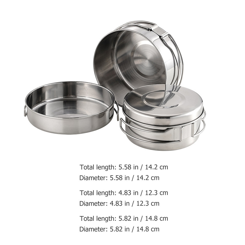 1Set Stainless Steel Camping C - огляд і ціна Camping Cooking Pot Stainless Steel