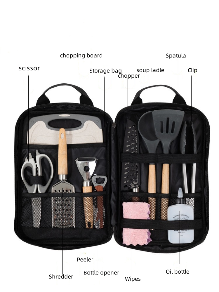 Camping Cooking Utensils Acces - огляд і ціна Camping Cooking Set With Bag