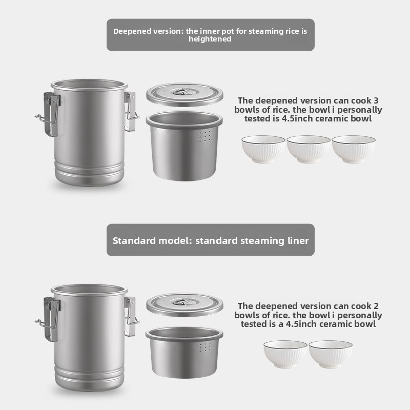 Multi Functional Camping Rice  - огляд і ціна Camping Cooking Pot Stainless Steel