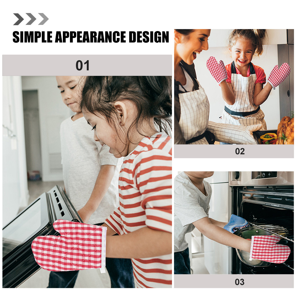 4Pcs Kids Baking Mittens Heat  - огляд і ціна Camping Cooking Kids