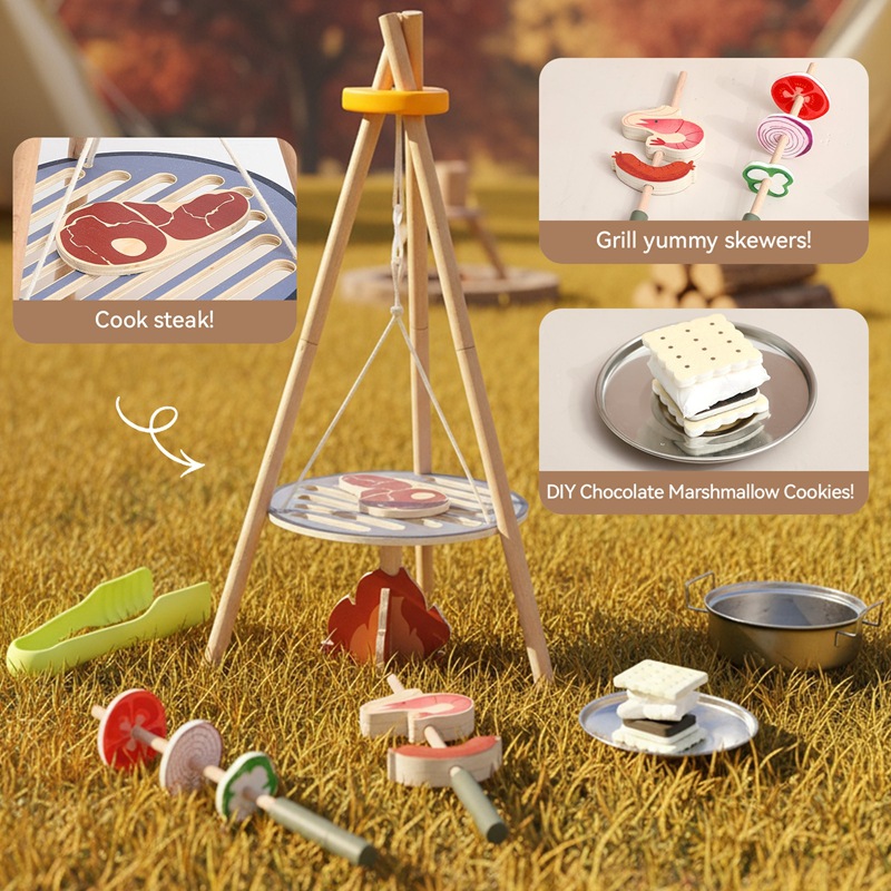 Wooden Kids Camping Barbecue T - огляд і ціна Camping Cooking Kids