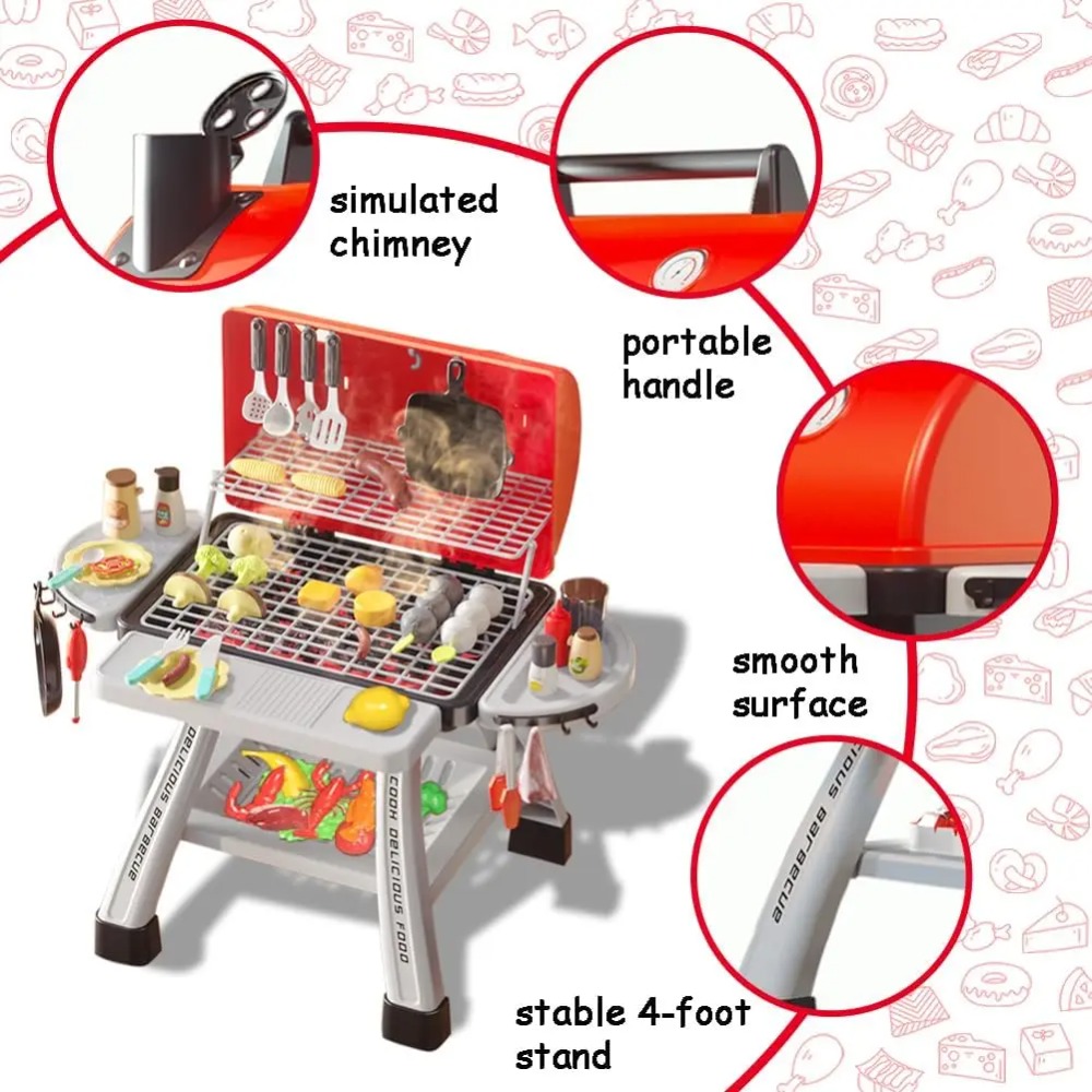 Barbecue Grill Toy Set Kids BB - огляд і ціна Camping Cooking Kids