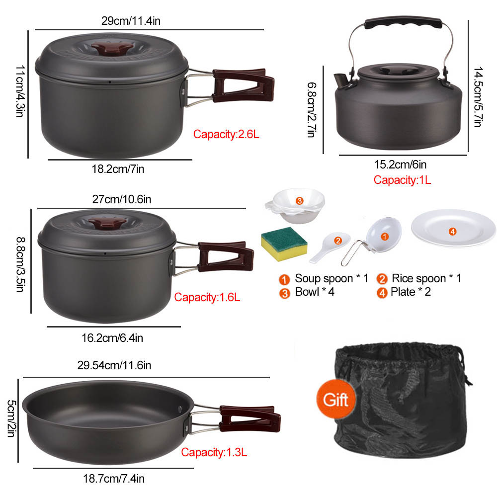 Outdoor cooking 3-4 person pic - огляд і ціна Camping Cooking Set With Bag