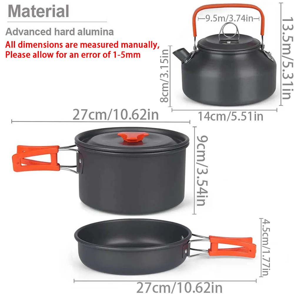 1pcs/1set Camping Cookware Kit - огляд і ціна Camping Cooking Set With Bag