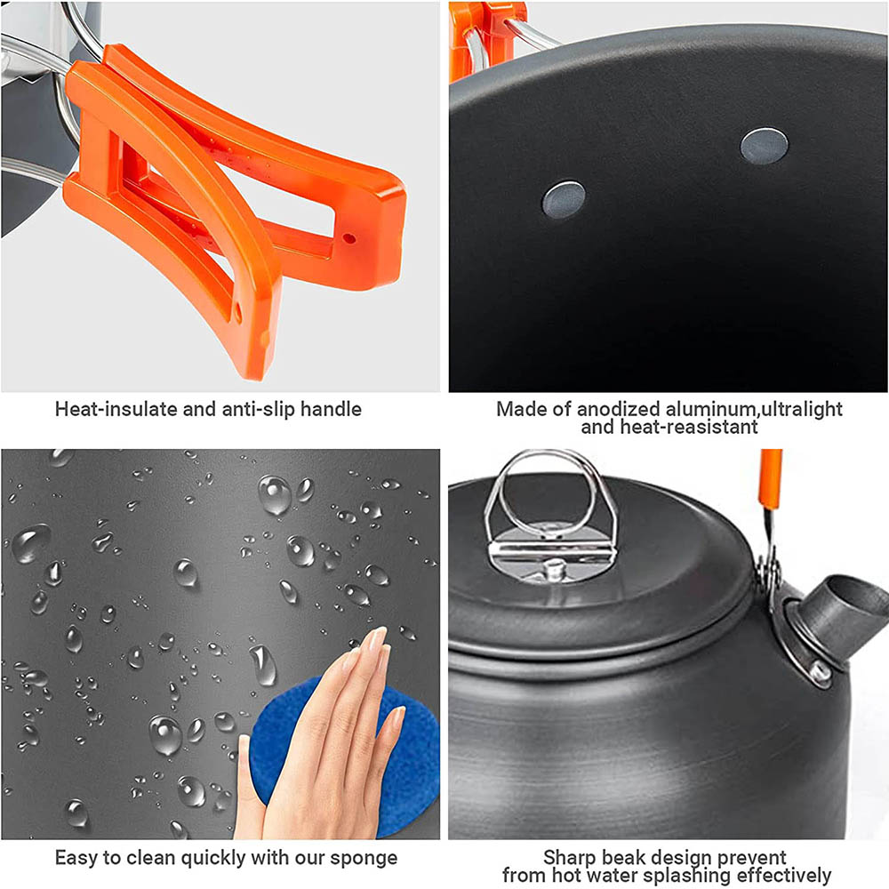 1pcs/1set Camping Cookware Kit - огляд і ціна Camping Cooking Set With Bag