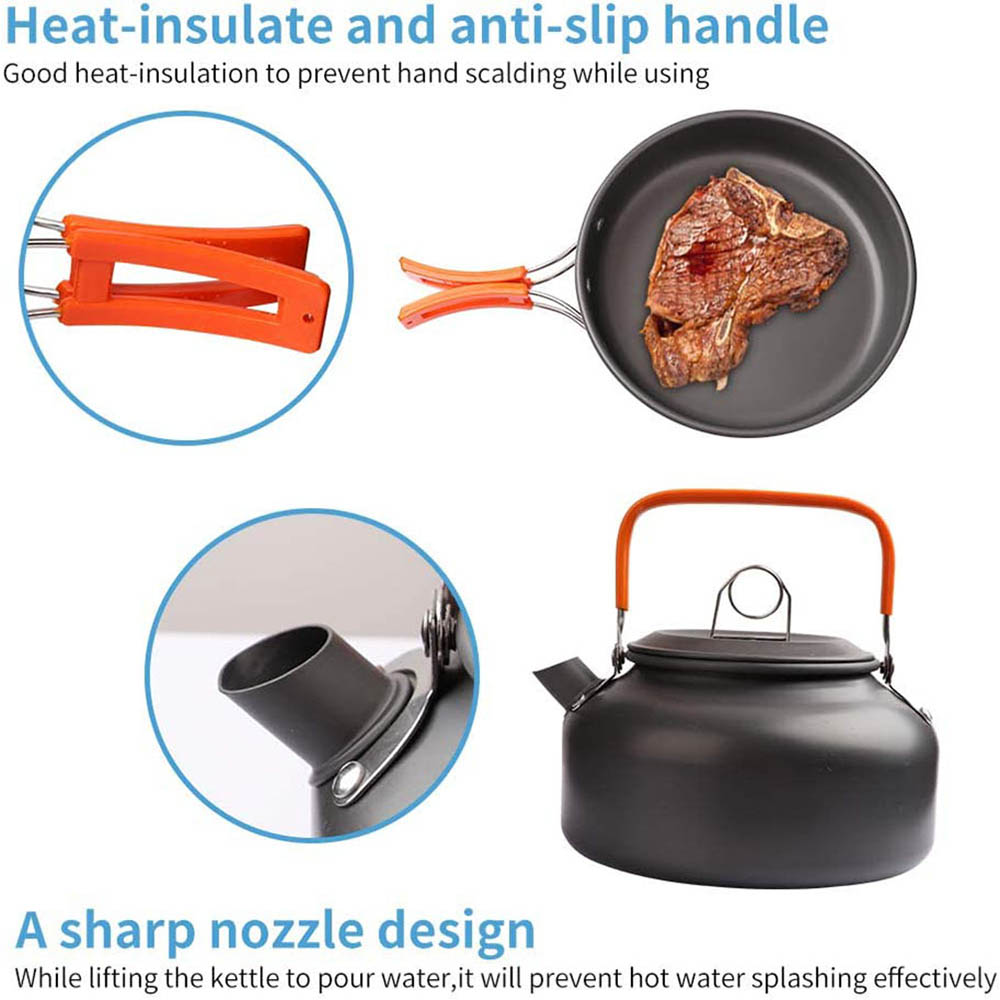 1pcs/1set Camping Cookware Kit - огляд і ціна Camping Cooking Set With Bag