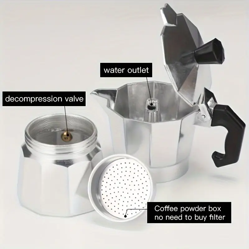 Classic Aluminum Moka Pot 50-3 - огляд і ціна Camping Cooking Utilities