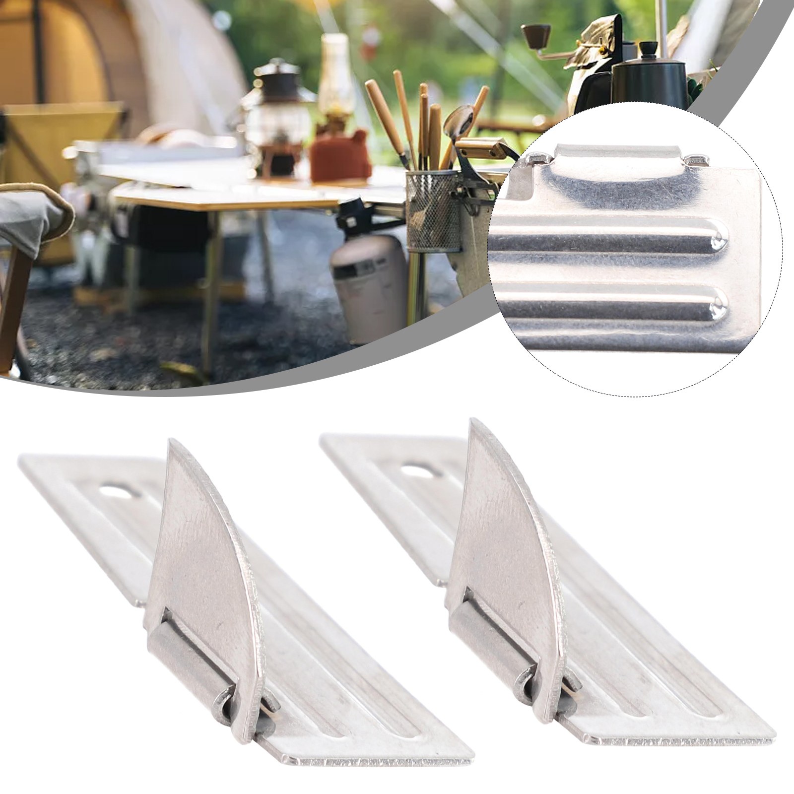 2pcs Stainless Steel Mini Fold - огляд і ціна Camping Cooking Utilities