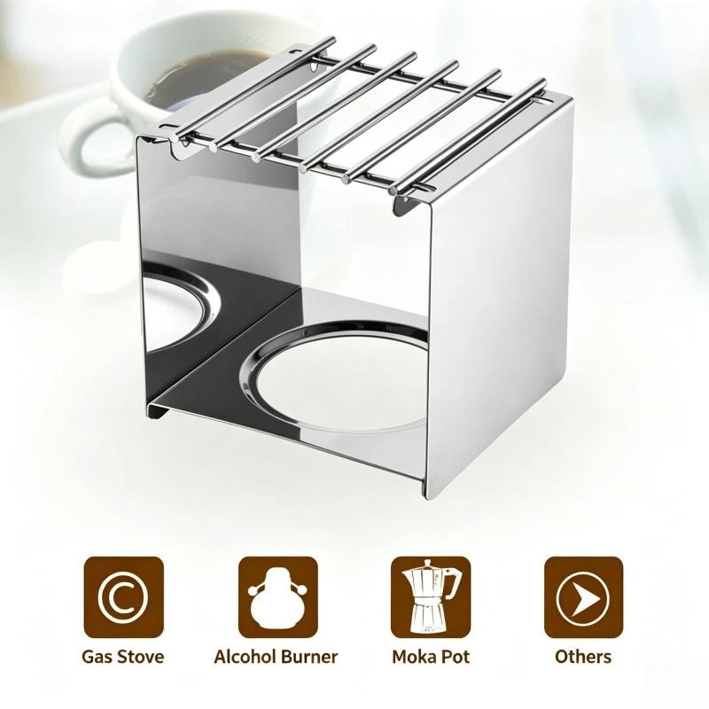 Stainless Steel Square Coffee  - огляд і ціна Camping Cooking Pot Stainless Steel