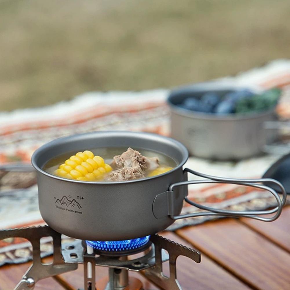 Ultralight Camping Pot Portabl - огляд і ціна Camping Cooking Noodles