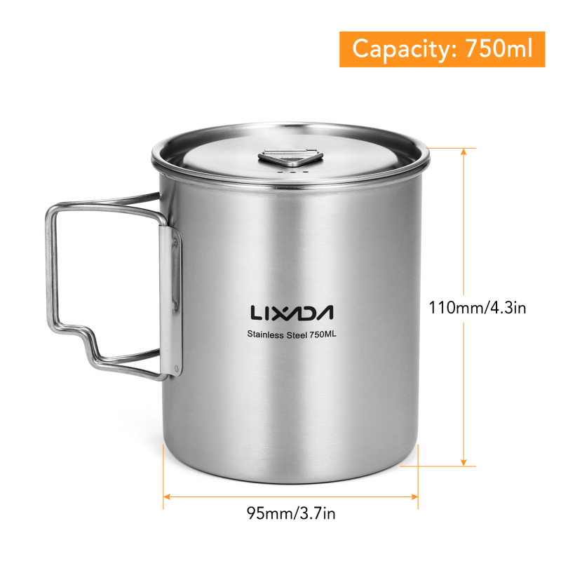 Lixada 750ml Cup Outdoor Stain - огляд і ціна Camping Cooking Set With Bag