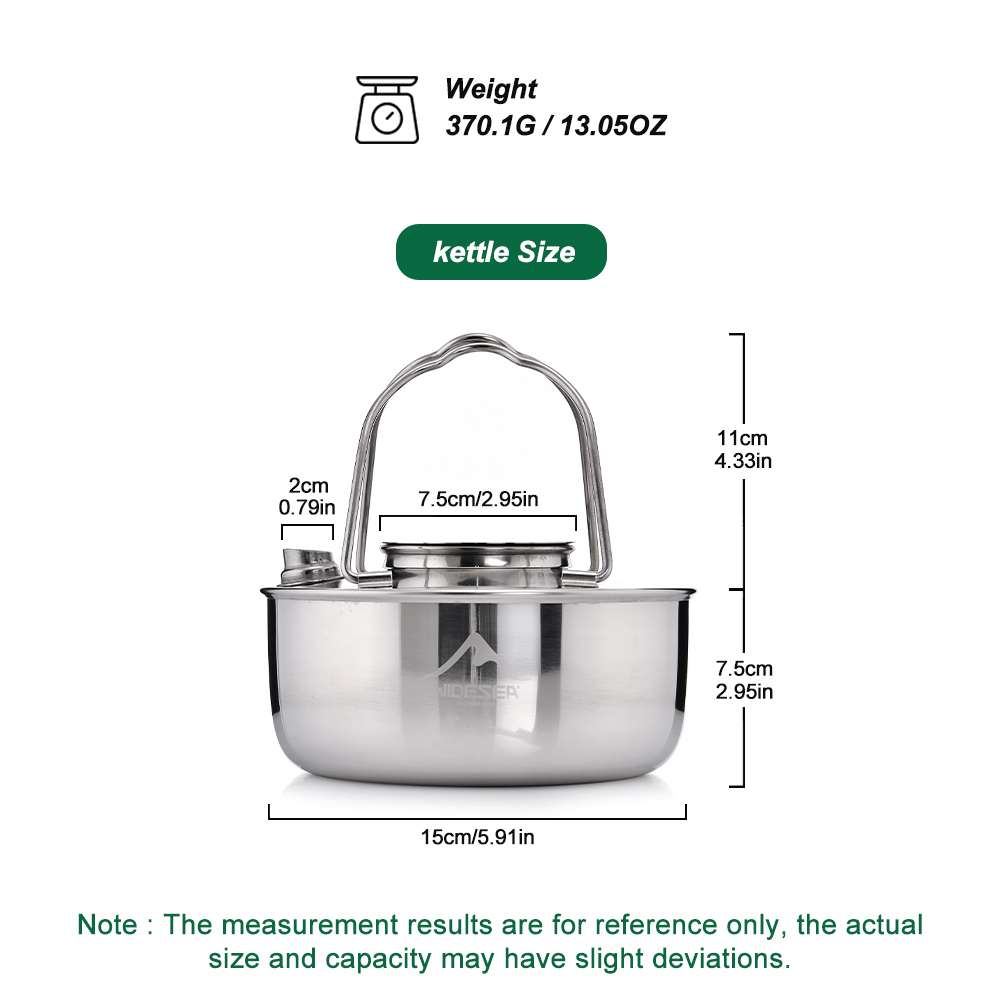 Widesea Camping Outdoor 1.7L S - огляд і ціна Camping Cooking Kettle