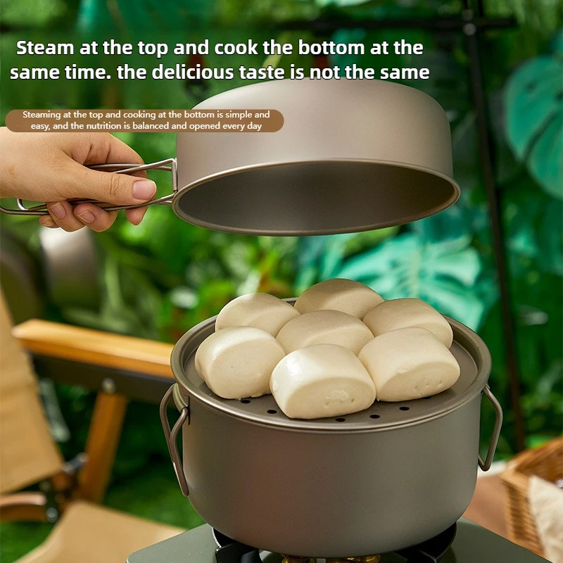 Titanium Outdoor Pot Set Picni - огляд і ціна Camping Cooking Set With Bag