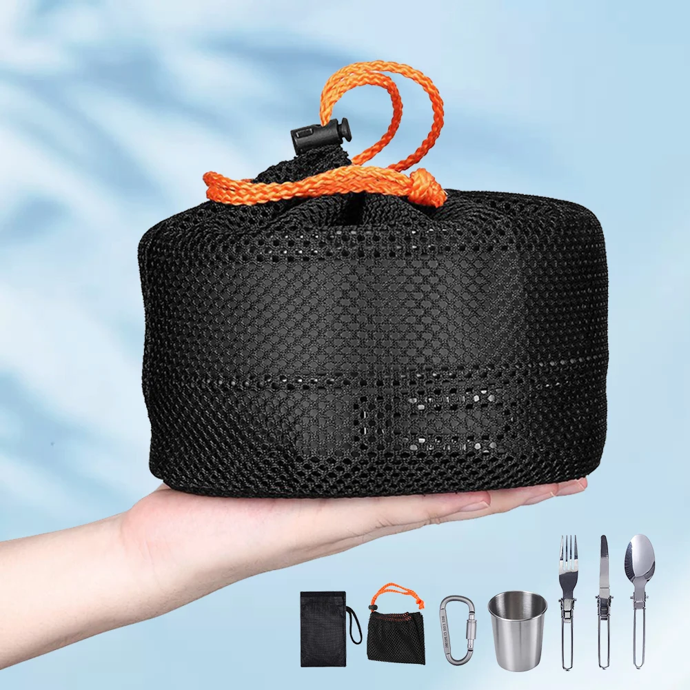 Camping Cookware Kit Kettle Po - огляд і ціна Camping Cooking Pot Stainless Steel