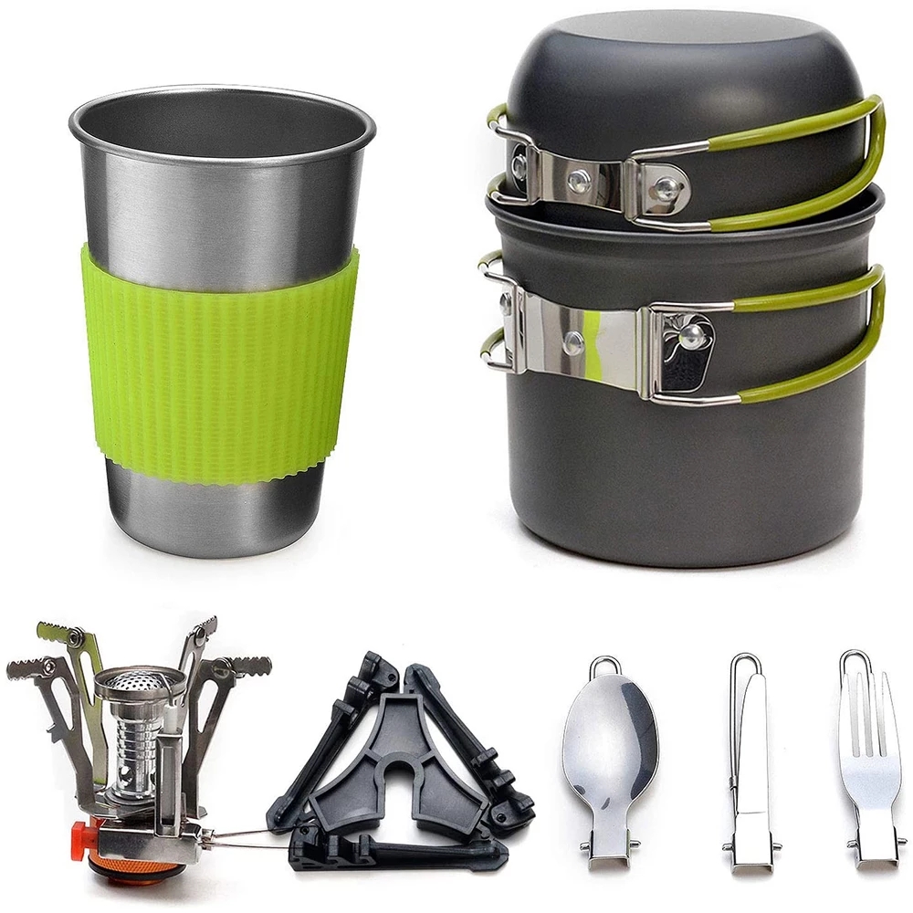 Camping Cookware Kit with Stov - огляд і ціна Camping Cooking Set With Bag