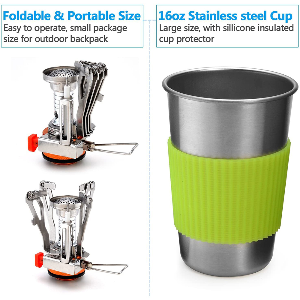 Camping Cookware Kit with Stov - огляд і ціна Camping Cooking Set With Bag